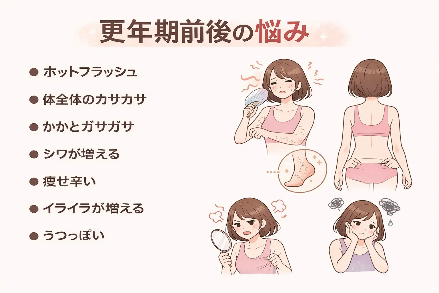 更年期のストレスを和らげるケア方法